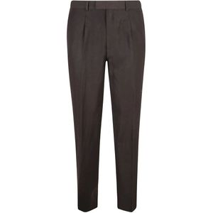 Zegna, Heren, Broeken, Bruin, Maat: L Linnen,