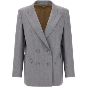 Blazé Milano, Dames, Jassen, Grijs, Maat: M Wol,