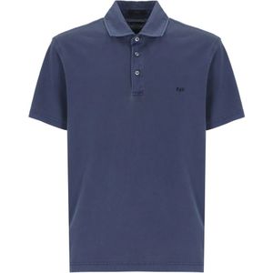 Fay, Heren, Tops, Blauw, Maat: 3XL Katoen,