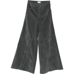 True Avenue, Dames, Broeken, Grijs, Maat: W27 Corduroy,