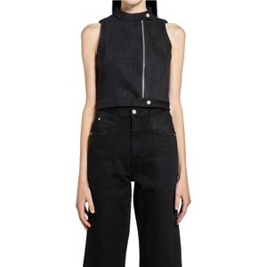 E.l.v. Denim, Dames, Tops, Zwart, Maat: S Katoen,