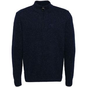 Barbour, Heren, Truien, Blauw, Maat: 2XL Zijde,