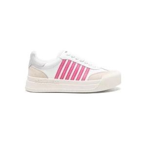 Dsquared2 Wit Roze Grijs Sneakers , Multicolor , Dames , Maat: 40 EU