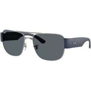 Ray-Ban - RB3756 - Zonnebril - Grijs - Metalen Frame - Blauwe Lenzen