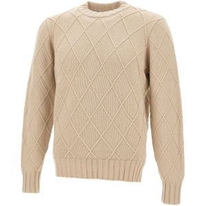 Filippo De Laurentiis, Heren, Truien, Beige, Maat: M Wol,
