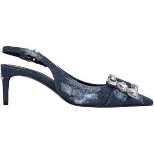 Dolce & Gabbana, Dames, Schoenen, Blauw, Maat: 35 EU Denim,