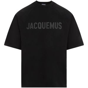Jacquemus, Heren, Tops, Zwart, Maat: S Katoen,