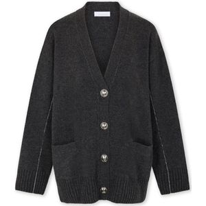 Rabanne, Dames, Truien, Grijs, Maat: XS Wol,