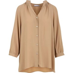 Douuod Woman, Dames, Blouses & Shirts, Beige, Maat: XS