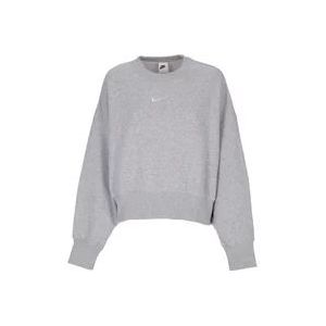 Nike Oversized Crewneck Sweatshirt , Gray , Dames , Maat: S