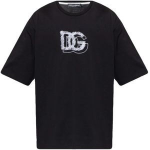 Dolce & Gabbana, Heren, Tops, Zwart, Maat: S Katoen,
