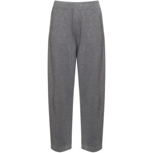Brunello Cucinelli, Dames, Broeken, Grijs, Maat: S
