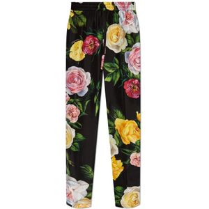 Dolce & Gabbana, Dames, Broeken, Veelkleurig, Maat: M Zijde,