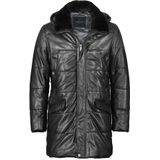 Tussenjas - Effen - Leer - Raglanmouwen - Ritssluiting