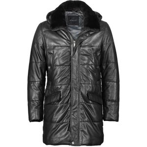 Tussenjas - Effen - Leer - Raglanmouwen - Ritssluiting