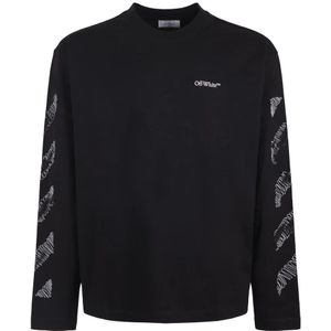 Off White, Heren, Tops, Zwart, Maat: L Katoen,