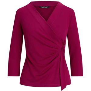 Ralph Lauren, Dames, Blouses & Shirts, Rood, Maat: XS Leer,