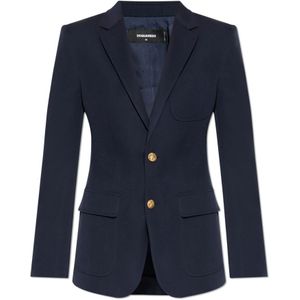 Dsquared2, Dames, Jassen, Blauw, Maat: 3XS Wol,