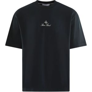 Stone Island, Heren, Tops, Blauw, Maat: 2XL Katoen,