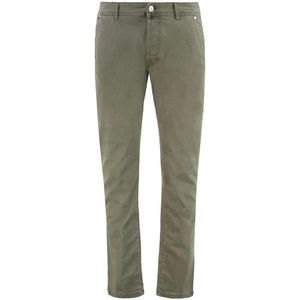 Moorer, Heren, Jeans, Groen, Maat: W33 Katoen,