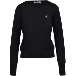 Vivienne Westwood, Dames, Truien, Zwart, Maat: S Katoen,