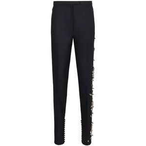 Dries Van Noten, Dames, Broeken, Blauw, Maat: S Wol,