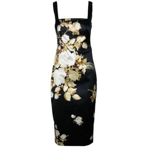 Max Mara Studio, Dames, Jurken, Zwart, Maat: M Katoen,