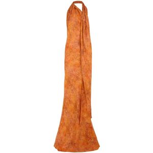 Cortana, Dames, Jurken, Oranje, Maat: 2XS Zijde,