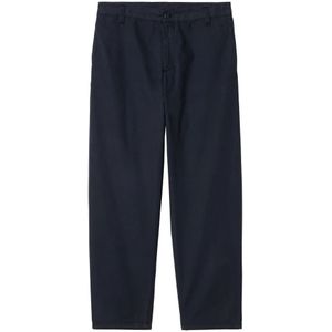 Carhartt Wip, Heren, Broeken, Blauw, Maat: W34 Katoen,