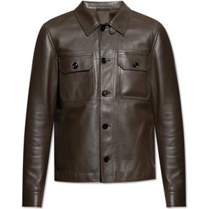 Tom Ford, Heren, Jassen, Bruin, Maat: L Leer,