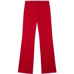 Oltre, Dames, Broeken, Rood, Maat: S Leer,