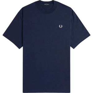Fred Perry, Heren, Tops, Blauw, Maat: M Katoen,