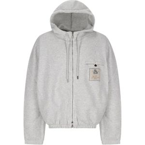 Jacquemus, Heren, Sweatshirts & Hoodies, Grijs, Maat: M Katoen,