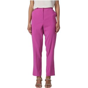 Patrizia Pepe, Dames, Broeken, Roze, Maat: L Leer,