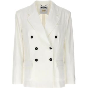 Moschino, Dames, Jassen, Wit, Maat: XS Katoen,