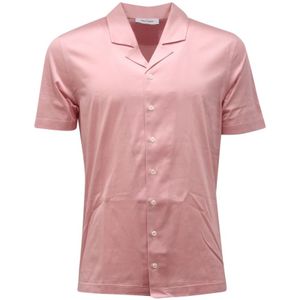 Gran Sasso, Heren, Overhemden, Roze, Maat: L Katoen,