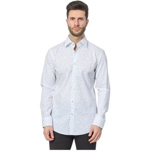 Hugo, Heren, Overhemden, Wit, Maat: M Katoen,