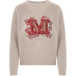 Max Mara, Dames, Truien, Beige, Maat: XS Wol,