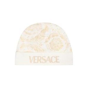 Versace Barok Print Pasgeboren Hoed , Beige , unisex , Maat: 42 CM