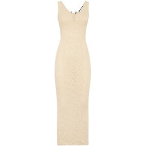 Philipp Plein, Dames, Jurken, Beige, Maat: S Viscose,