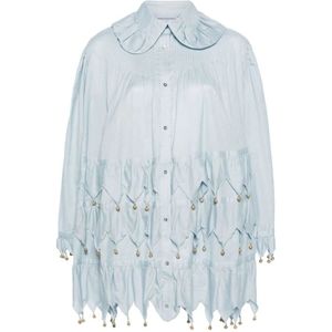 Bode, Dames, Jurken, Blauw, Maat: M Linnen,