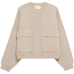 Gertrude, Dames, Sweatshirts & Hoodies, Beige, Maat: M Viscose,
