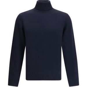 Roberto Collina, Heren, Truien, Blauw, Maat: S Wol,