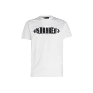 Dsquared2 Klassiek T-Shirt , White , Heren , Maat: XL