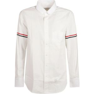 Thom Browne, Heren, Overhemden, Wit, Maat: XL Katoen,