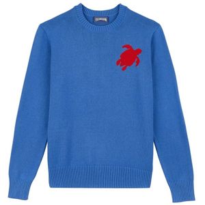 Vilebrequin, Heren, Truien, Blauw, Maat: M Katoen,