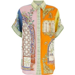 Alemais, Dames, Blouses & Shirts, Veelkleurig, Maat: M Linnen,