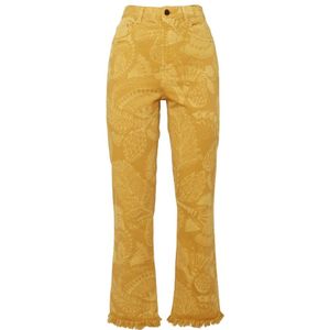 La DoubleJ, Dames, Broeken, Geel, Maat: W27 Katoen,