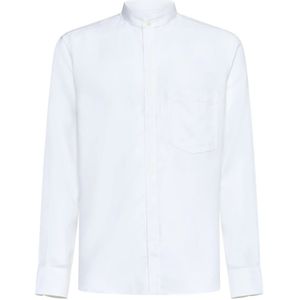 Zegna, Heren, Overhemden, Wit, Maat: M Katoen,