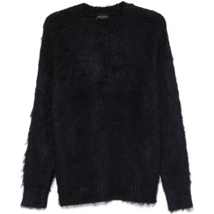 Roberto Collina, Heren, Truien, Zwart, Maat: XL Zijde,